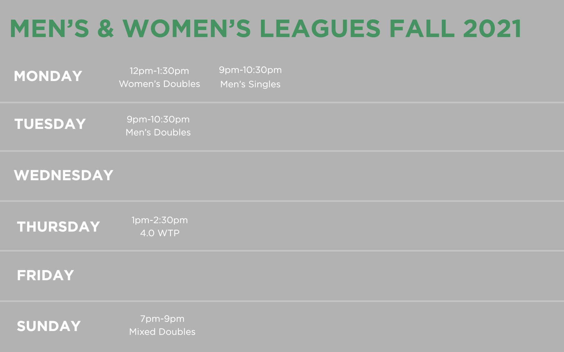 Leagues Fall 21 schedule Oct 2021 V2