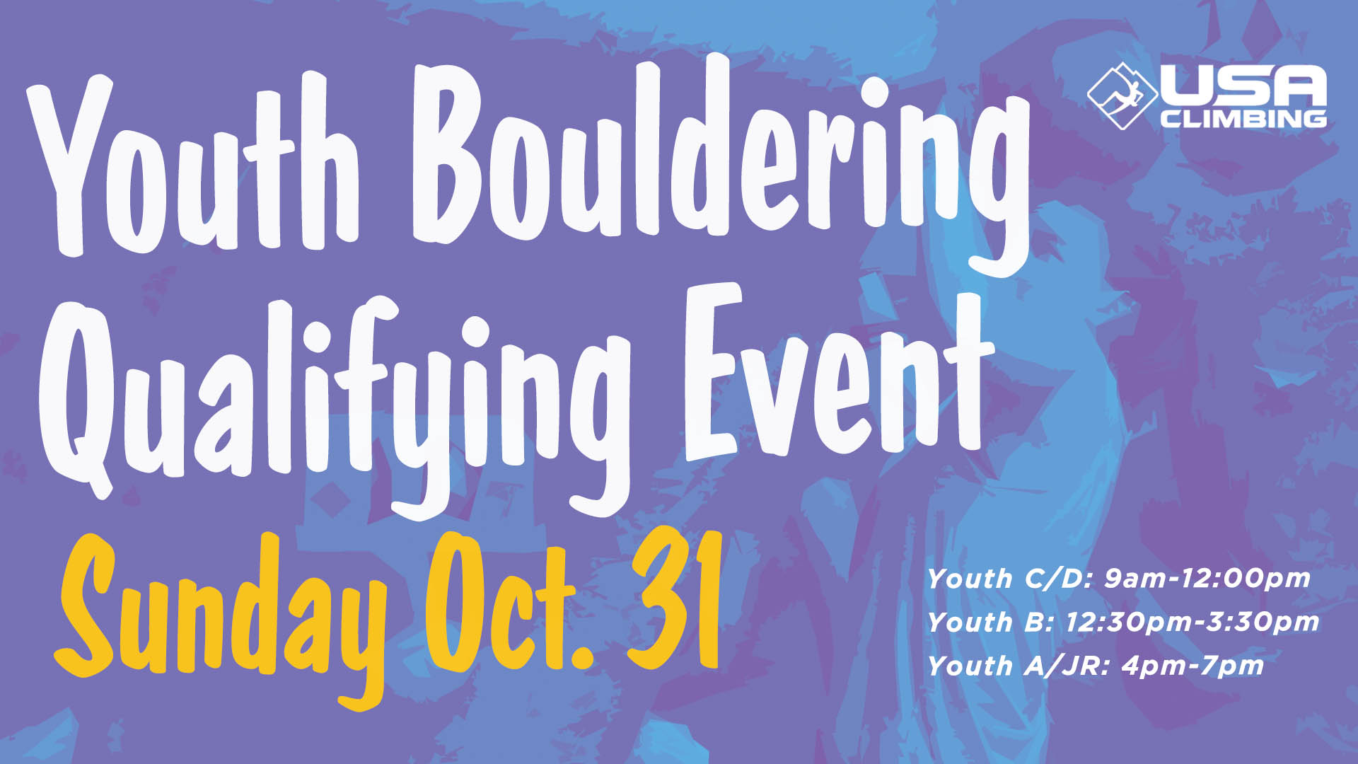 youth bouldering qualifying event oct 2021