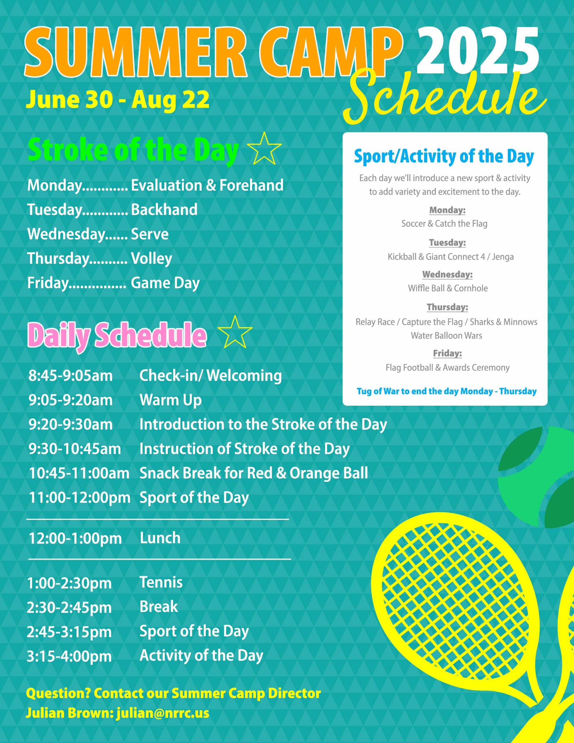 Summer Camp Schedule 2025 no qr Summer Camp Schedule 2025 no qr