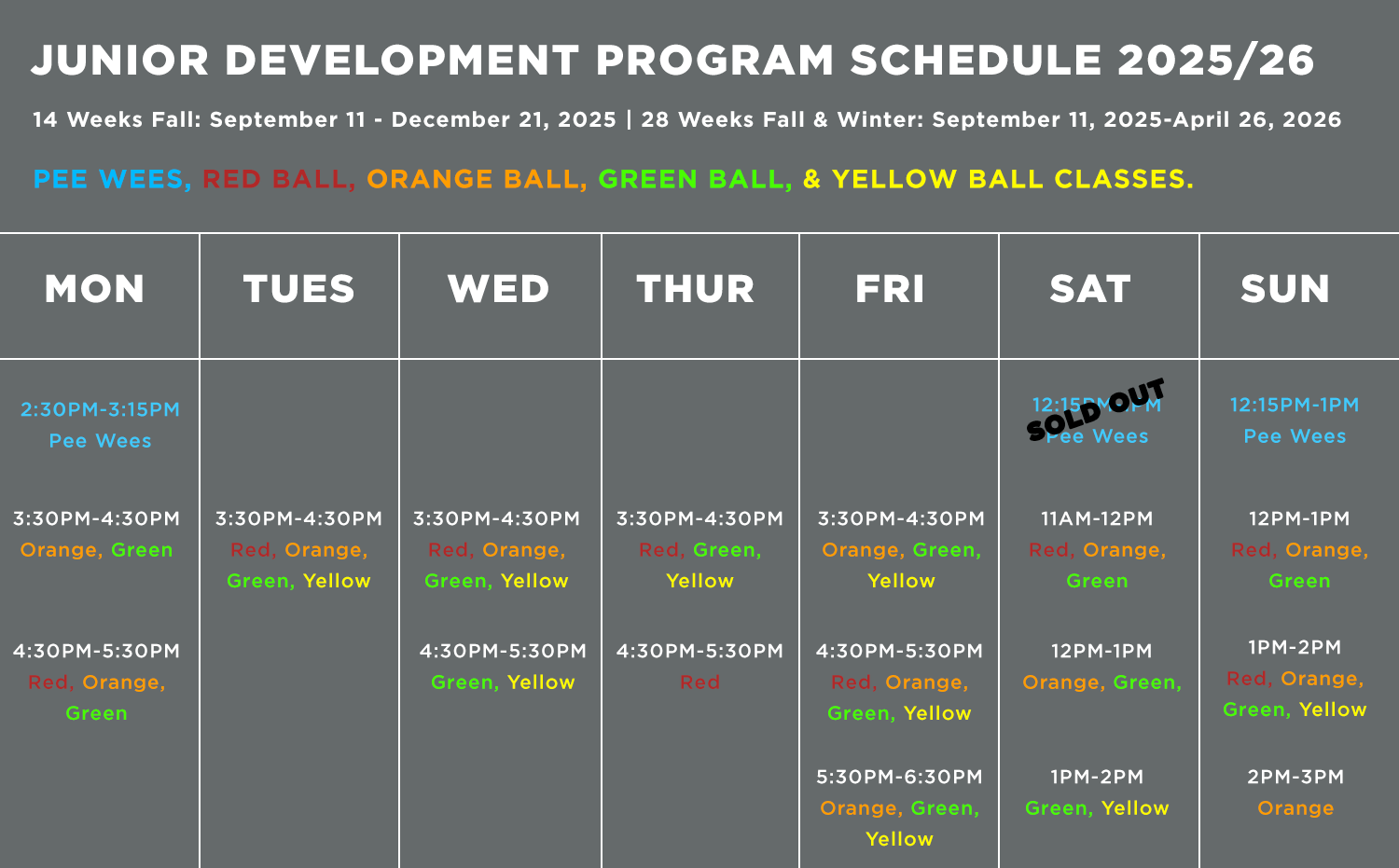 JD Program Schedule Fall 2025 08052025