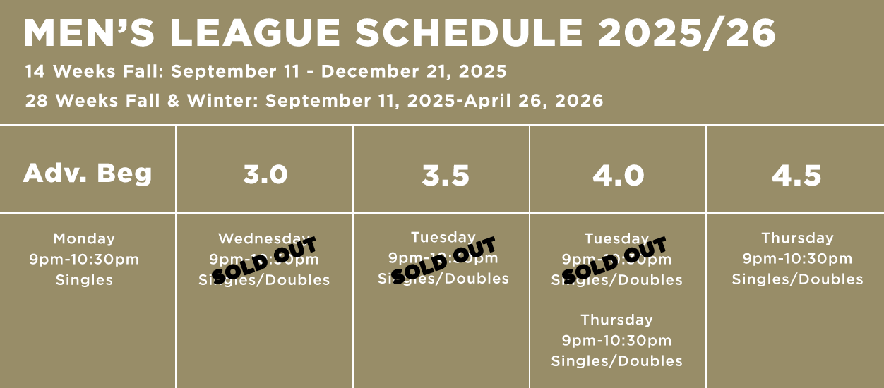 Men's League Program Schedule 2025 & 26 08152025 Men's League Program Schedule 2025 & 26 08152025