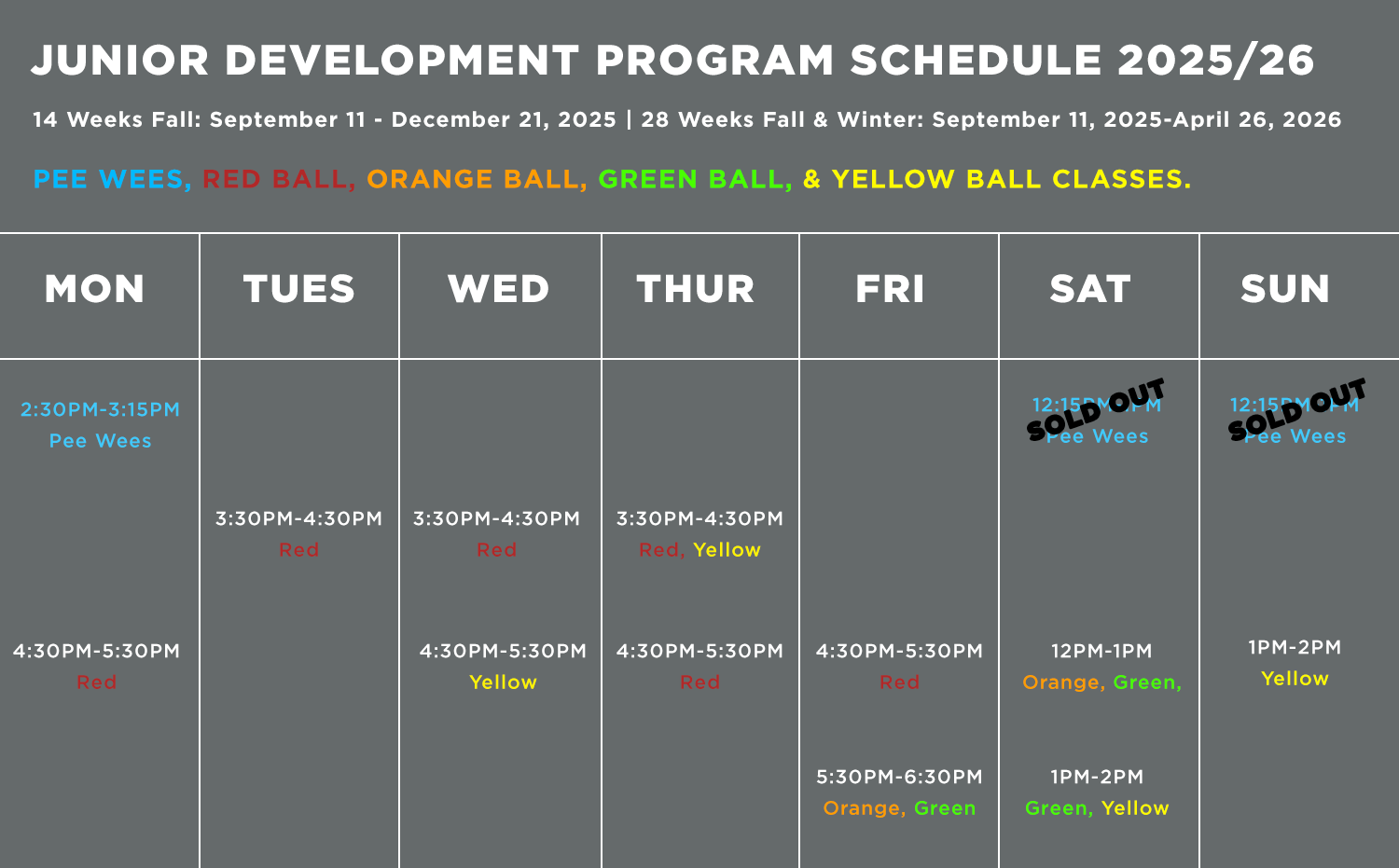 JD Program Schedule Fall 2025 09192025
